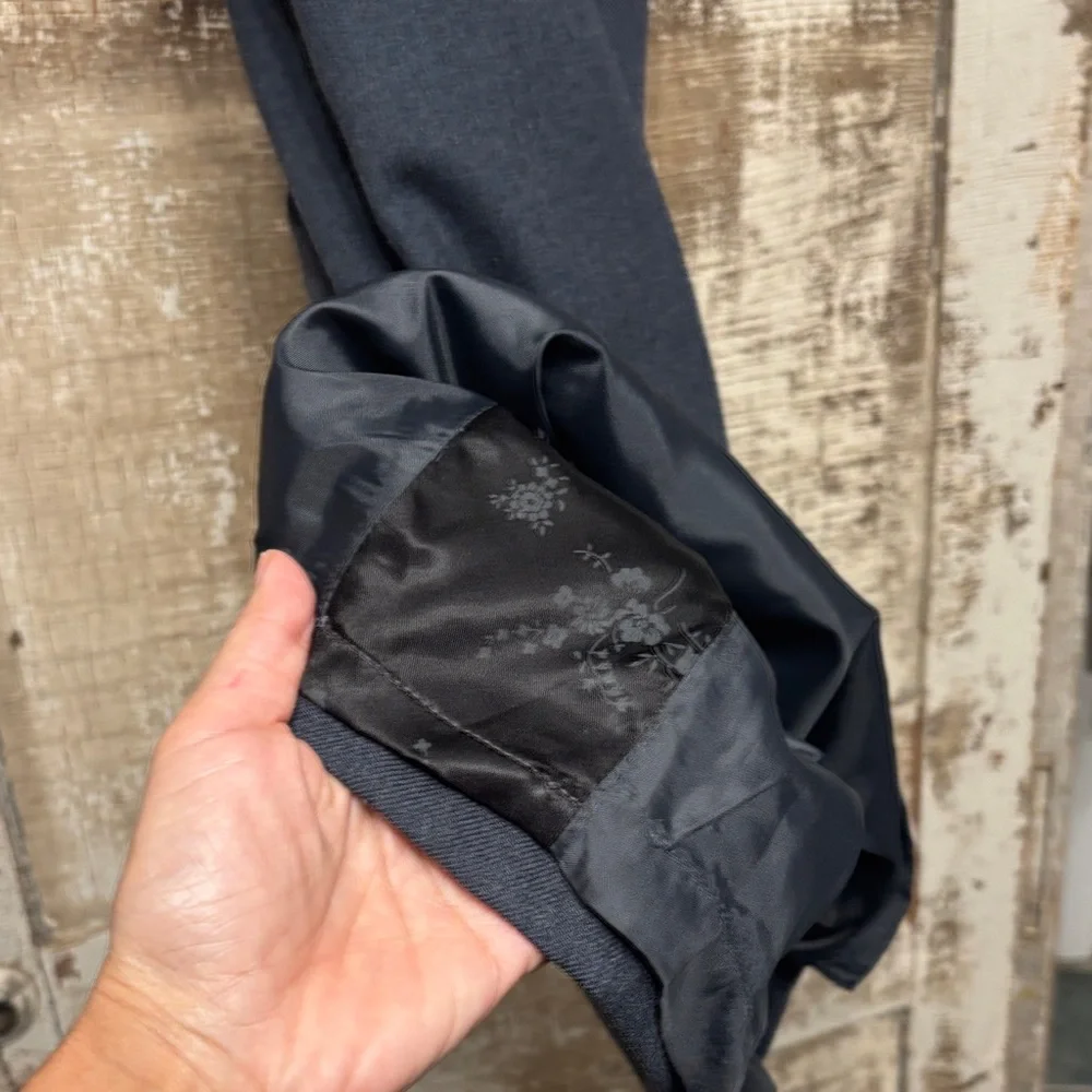 MILKFED Navy Gray pencil knee length 90s vintage y2k square neck Japanese - Picture 5 of 12